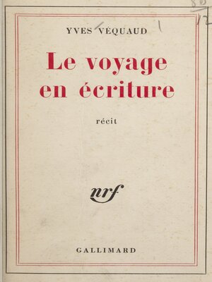 cover image of Le voyage en écriture